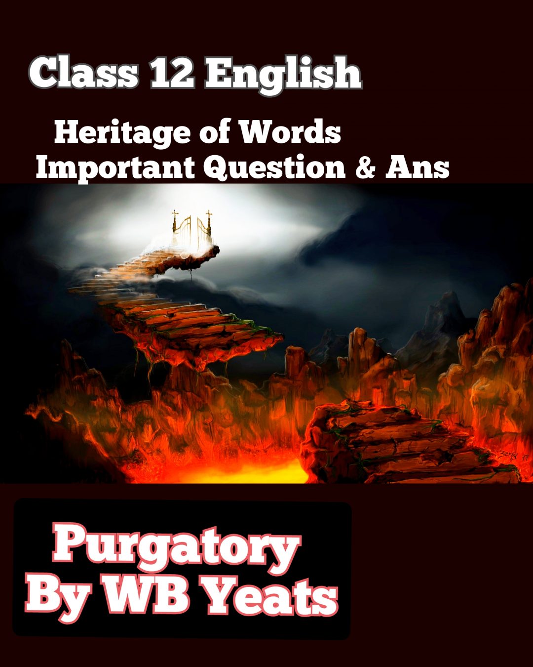 Class 12 Compulsory English Heritage Of Words Purgatory W. B. Yeats Summary Theme And Question ...