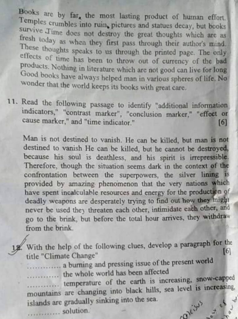 BBS First Year English Question Paper TU 2078 - Your All Notes