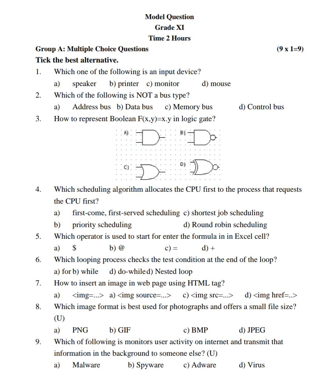 11th computer science assignment answers 2021 pdf