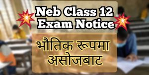 Read more about the article NEB Class 12 examination Will be Conducted Physically /NEB CLASS 12 Exam Notice