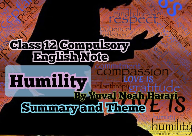 what's the main idea of the essay humility