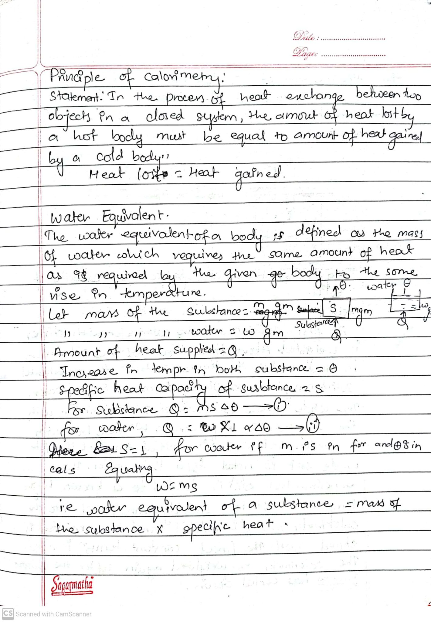 Chapter 11: Quantity of Heat: Class 11 Physics Note - Your All Notes