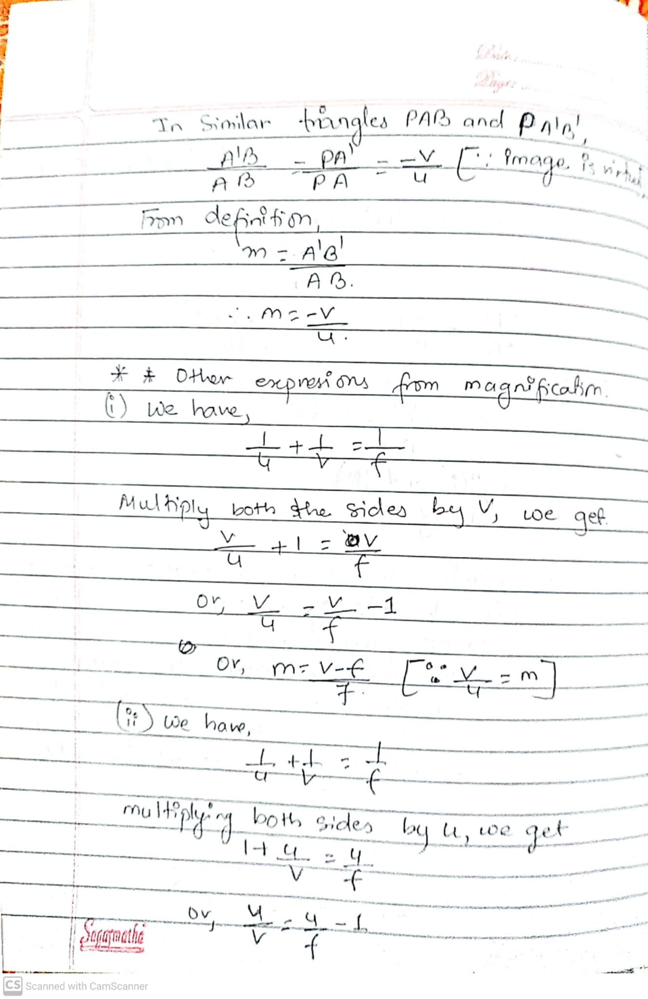 Optics: Class 11 Physics Note - Your All Notes