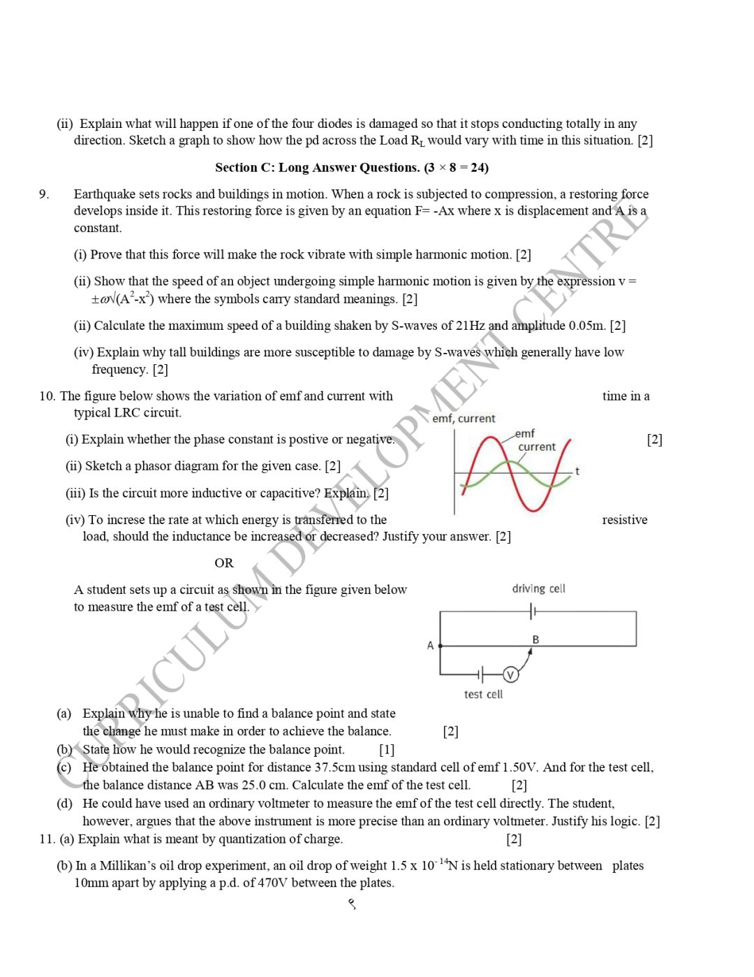 Class 12 Physics Model Question 2078 CDC - Your All Notes