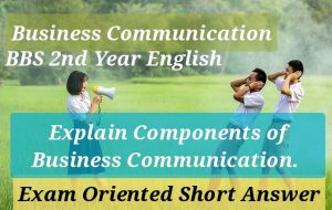 Read more about the article Explain Components of Business Communication. BBS Second Year English Note