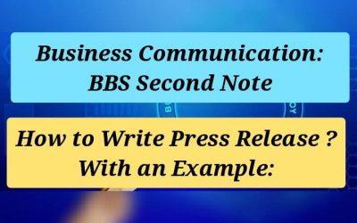 How to Write Press Release ? With an Example: Business Communication: BBS Second Note