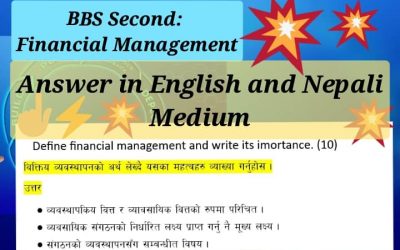 Define financial management and Write its importance: BBS Second: Financial Management