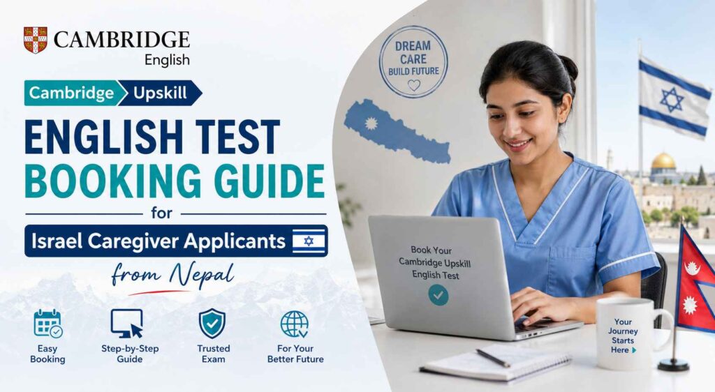Cambridge Upskill English Test Booking Guide for Israel Caregiver Applicants from Nepal